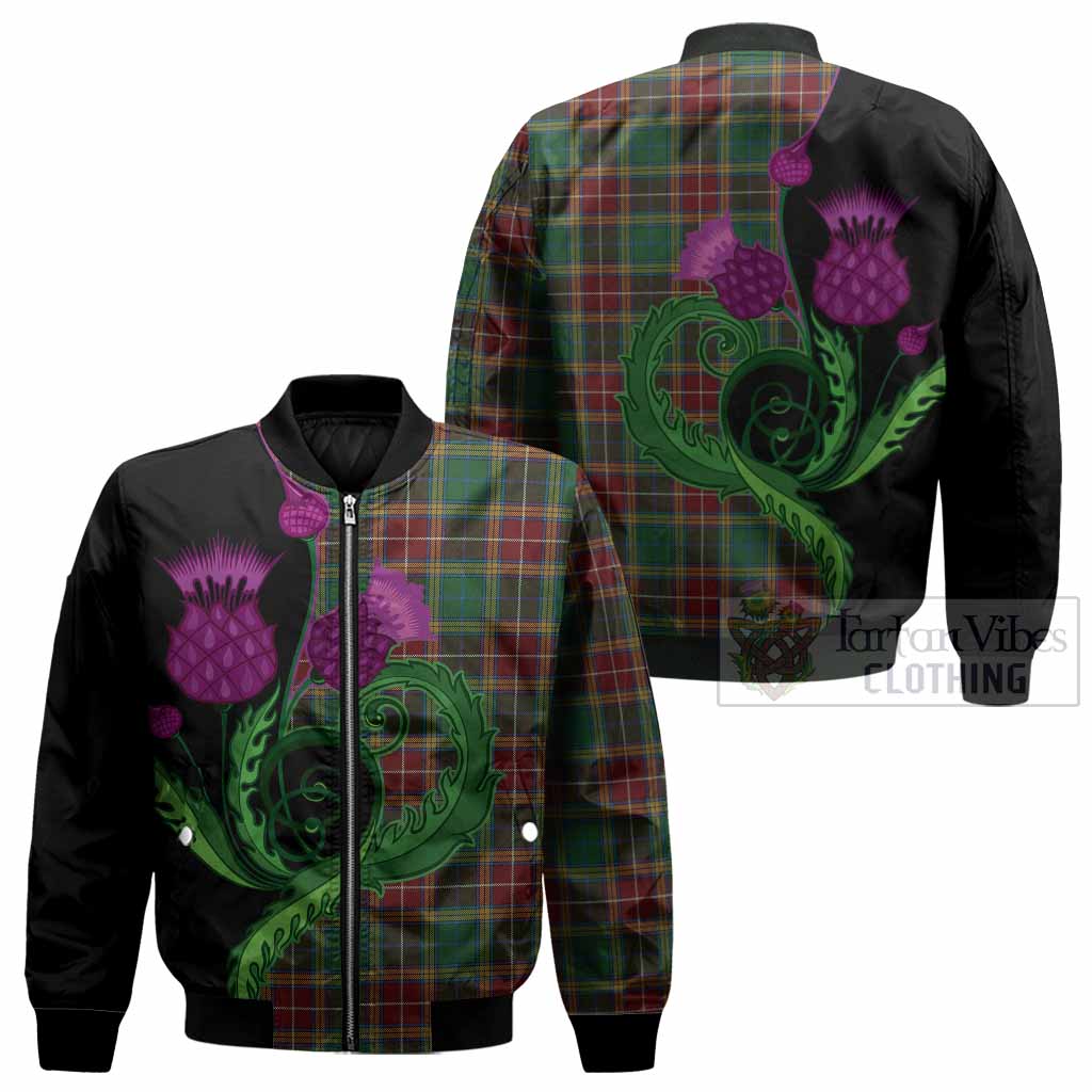 Baxter Tartan Bomber Jacket Traditional Scottish Thistle