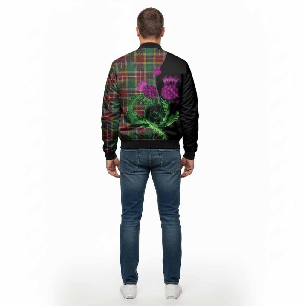 Baxter Tartan Bomber Jacket Traditional Scottish Thistle