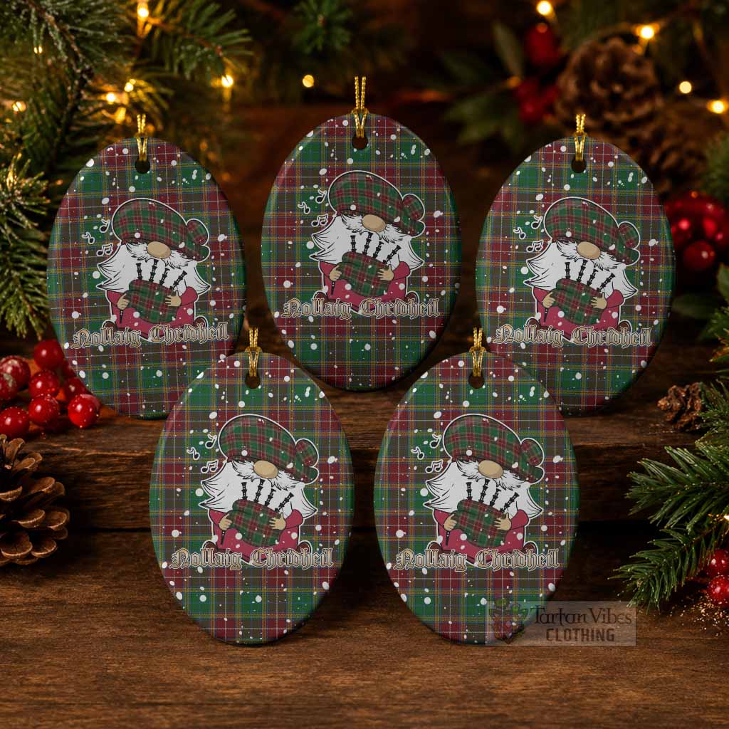 Baxter Tartan Ceramic Oval Ornament Gnome Bagpiper - Chistmas Tree Decor Pack of 5 - Tartan Vibes Clothing