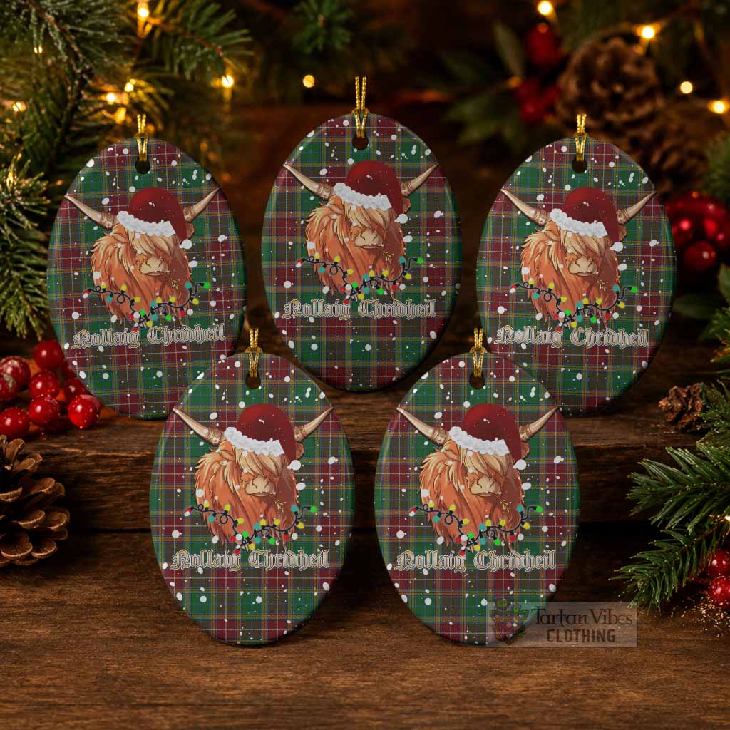 Baxter Tartan Ceramic Oval Ornament Mister Coo - Highlander Decor Pack of 5 - Tartan Vibes Clothing