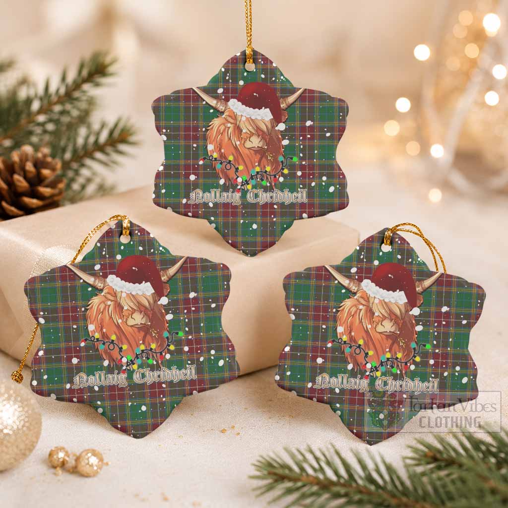 Baxter Tartan Ceramic Snow Flake Ornament Mister Coo - Highlander Decor Pack of 3 - Tartan Vibes Clothing