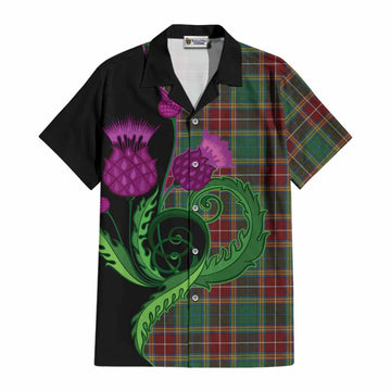 Baxter Tartan Cotton Hawaiian Shirt Traditional Scottish Thistle