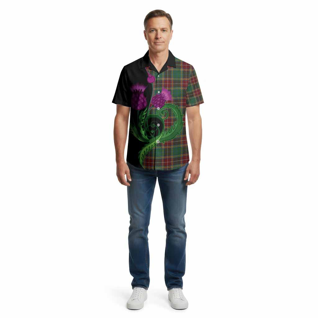 Baxter Tartan Cotton Hawaiian Shirt Traditional Scottish Thistle