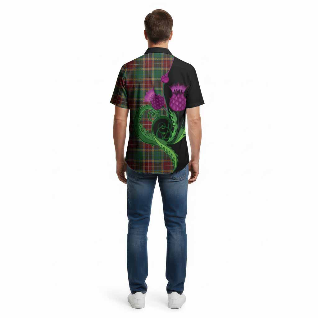 Baxter Tartan Cotton Hawaiian Shirt Traditional Scottish Thistle