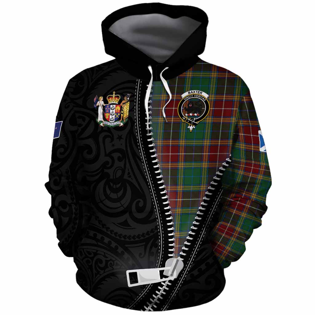Baxter Tartan Cotton Hoodie New Zealand Pattern Unique Zipper Stylized