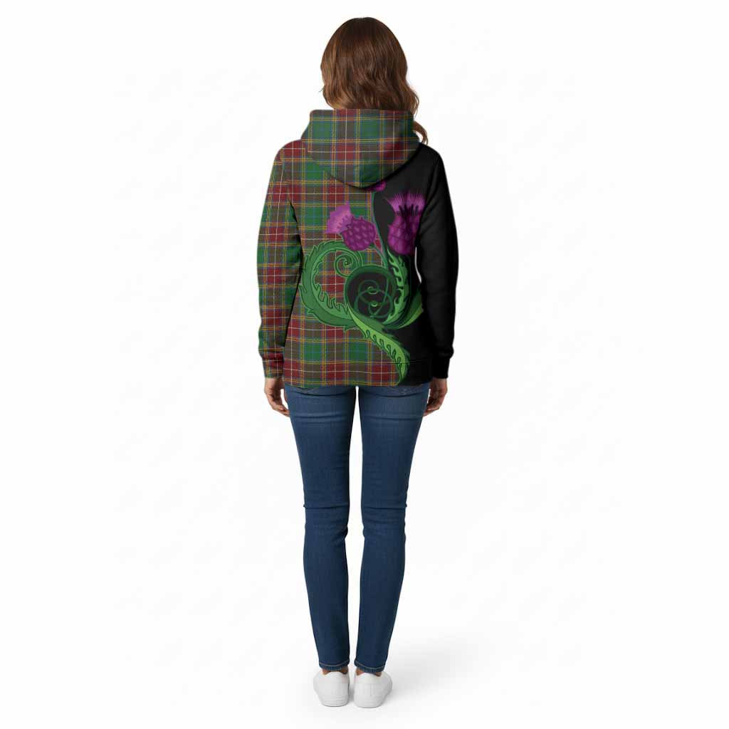 Baxter Tartan Cotton Hoodie Traditional Scottish Thistle