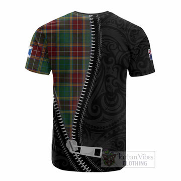 Baxter Tartan Cotton T-shirt New Zealand Pattern Unique Zipper Stylized