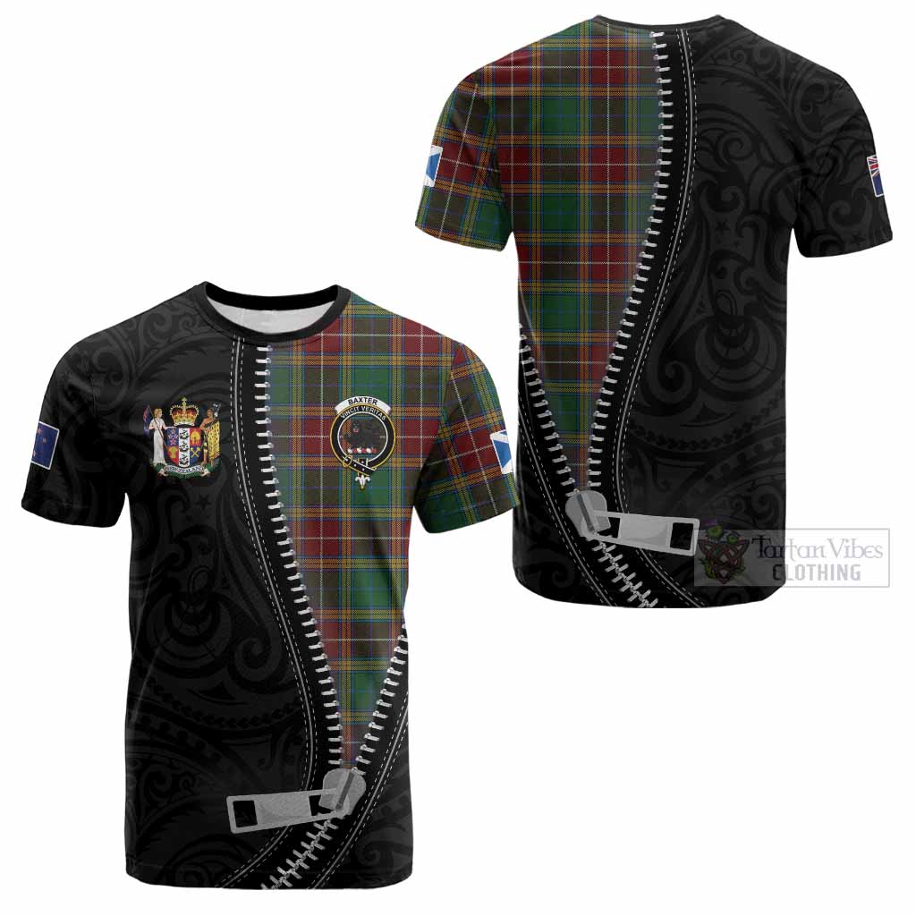 Baxter Tartan Cotton T-shirt New Zealand Pattern Unique Zipper Stylized