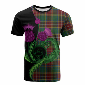 Baxter Tartan Cotton T-shirt Traditional Scottish Thistle