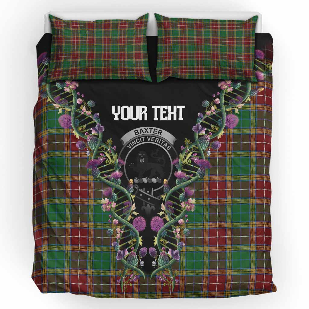 Baxter Tartan Crest Bedding Set Scottish Heritage Thistle DNA