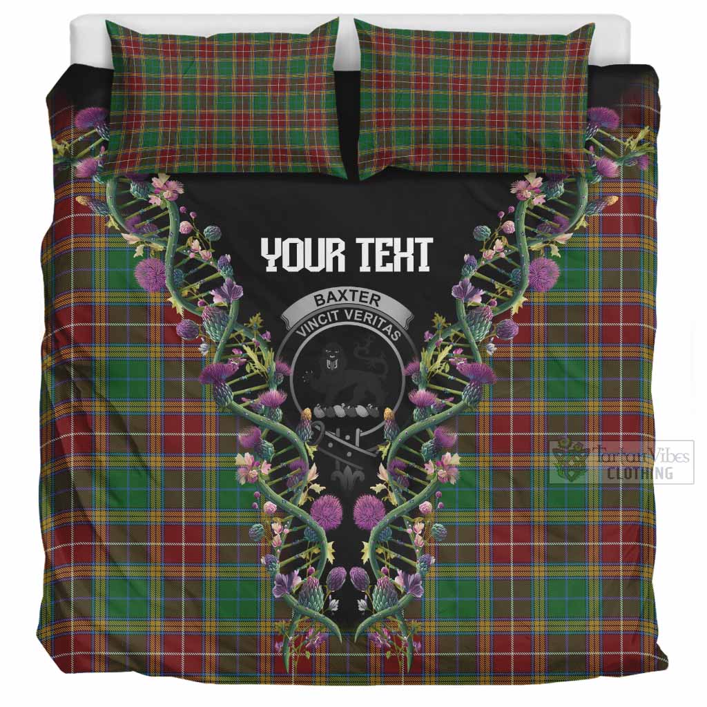 Baxter Tartan Crest Bedding Set Scottish Heritage Thistle DNA