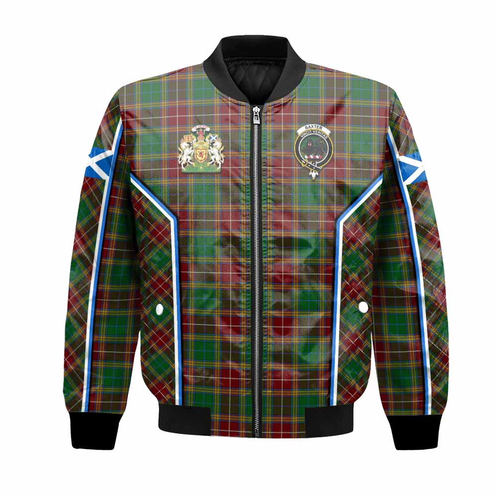 Baxter Tartan Crest Bomber Jacket Scotland Coat of Arm Flag Style - Tartan Vibes Clothing