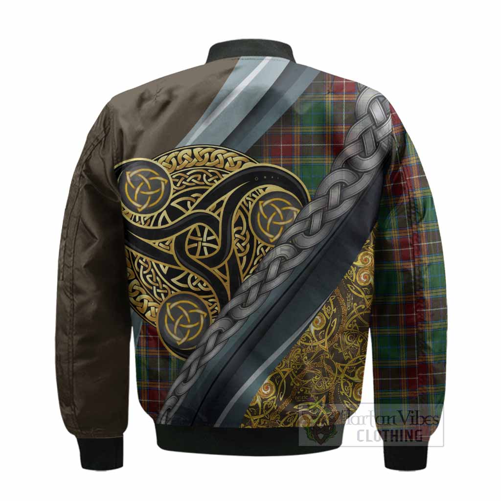Baxter Tartan Crest Bomber Jacket Scottish Triskele Celtic - Tartan Vibes Clothing