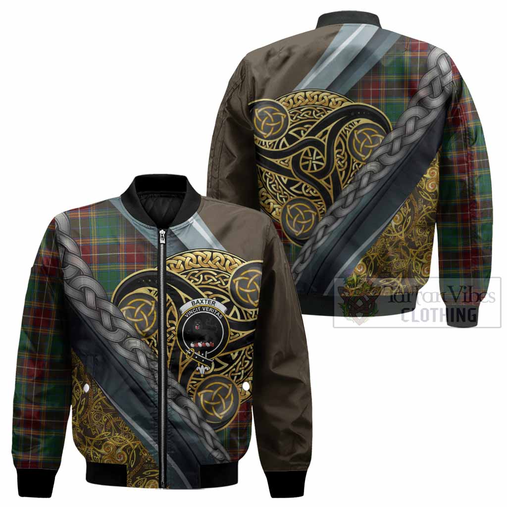 Baxter Tartan Crest Bomber Jacket Scottish Triskele Celtic - Tartan Vibes Clothing