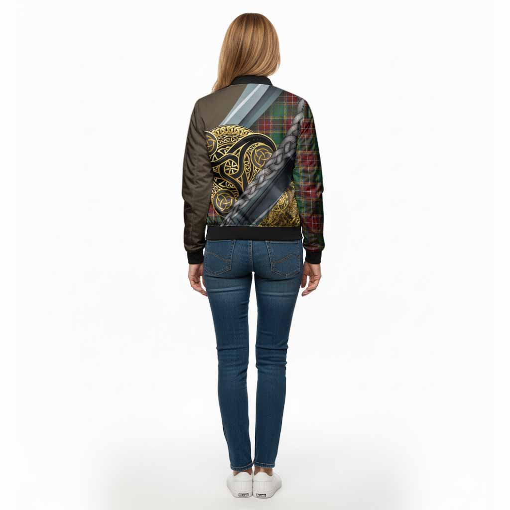 Baxter Tartan Crest Bomber Jacket Scottish Triskele Celtic - Tartan Vibes Clothing