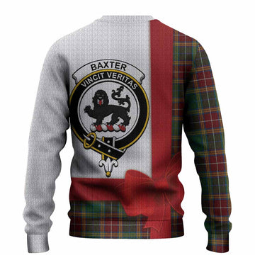 Baxter Tartan Crest Christmas Christmas Ugly Sweater Highland Cow Bagpipes Coquette Bow Style