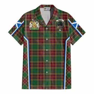 Baxter Tartan Crest Cotton Hawaiian Shirt Scotland Coat of Arm Flag Style - Tartan Vibes Clothing