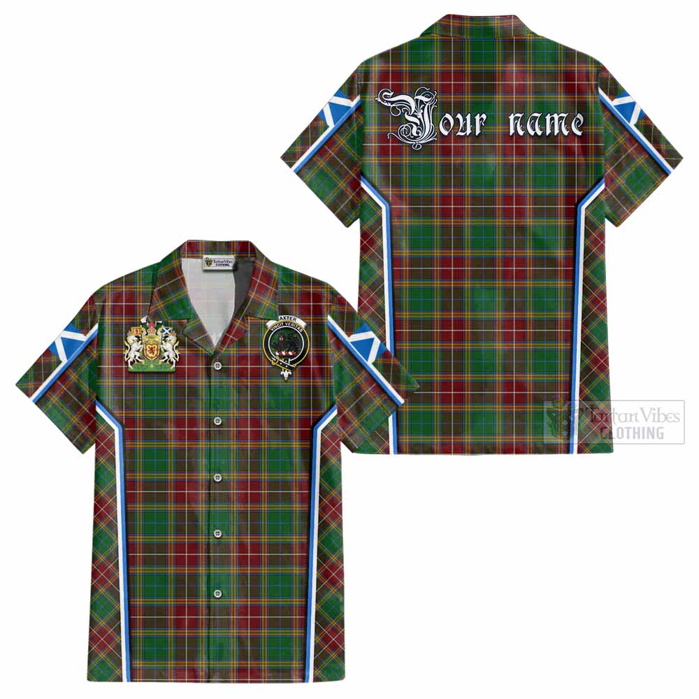 Baxter Tartan Crest Cotton Hawaiian Shirt Scotland Coat of Arm Flag Style - Tartan Vibes Clothing