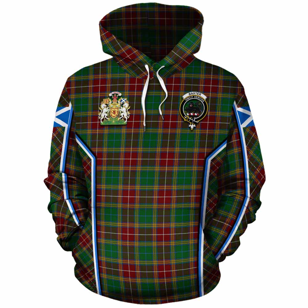 Baxter Tartan Crest Cotton Hoodie Scotland Coat of Arm Flag Style - Tartan Vibes Clothing