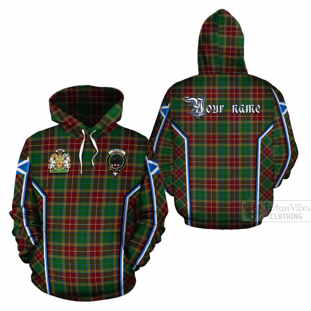 Baxter Tartan Crest Cotton Hoodie Scotland Coat of Arm Flag Style - Tartan Vibes Clothing