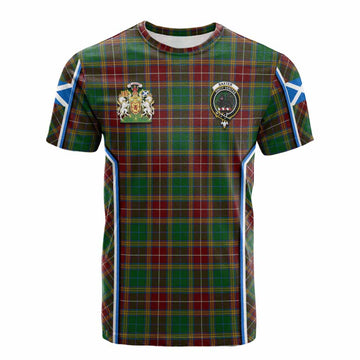 Baxter Tartan Crest Cotton T-shirt Scotland Coat of Arm Flag Style