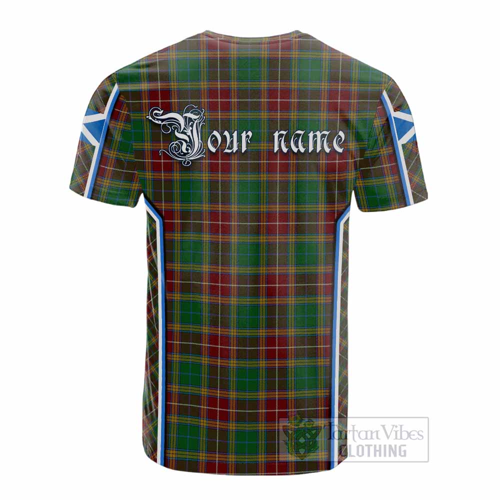 Baxter Tartan Crest Cotton T-shirt Scotland Coat of Arm Flag Style - Tartan Vibes Clothing