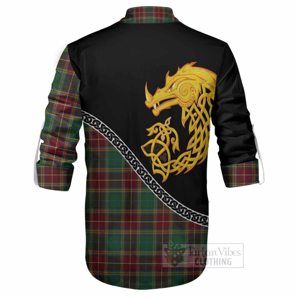 Baxter Tartan Crest Ghillie Shirt Legendary Dragon Knot Half Style