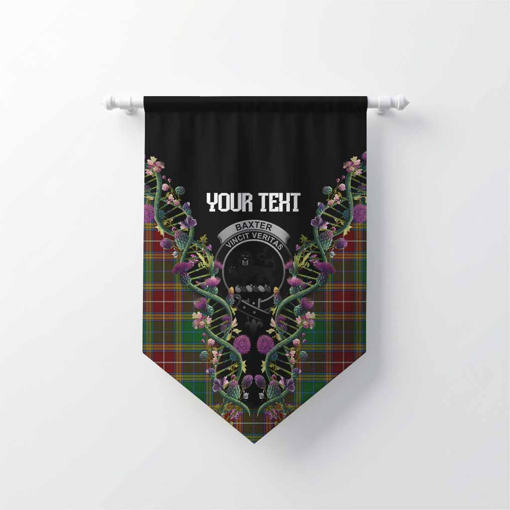 Baxter Tartan Crest Gonfalon Scottish Heritage Thistle DNA
