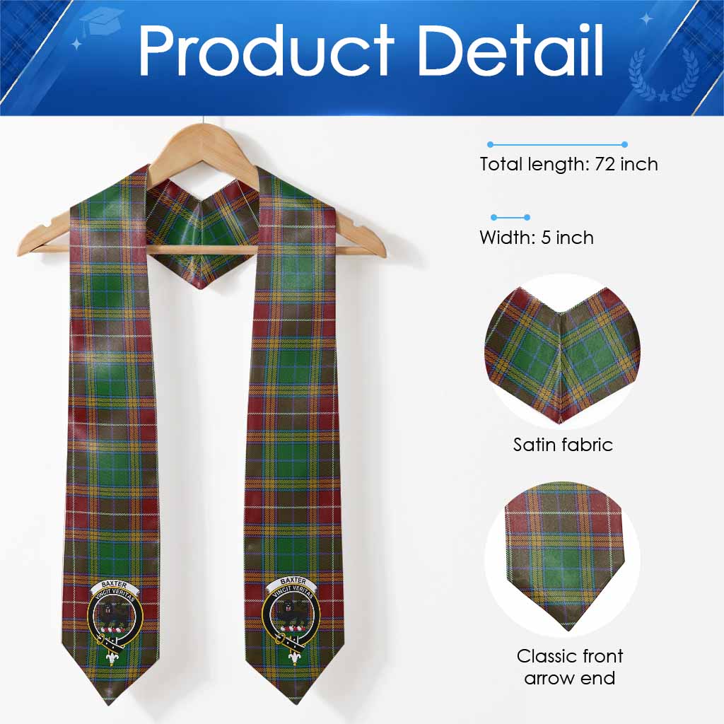 Baxter Tartan Crest Graduation Stole - Tartan Vibes Clothing