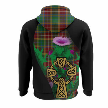 Baxter Tartan Crest Hoodie Celtic Cross Thistle Flowers