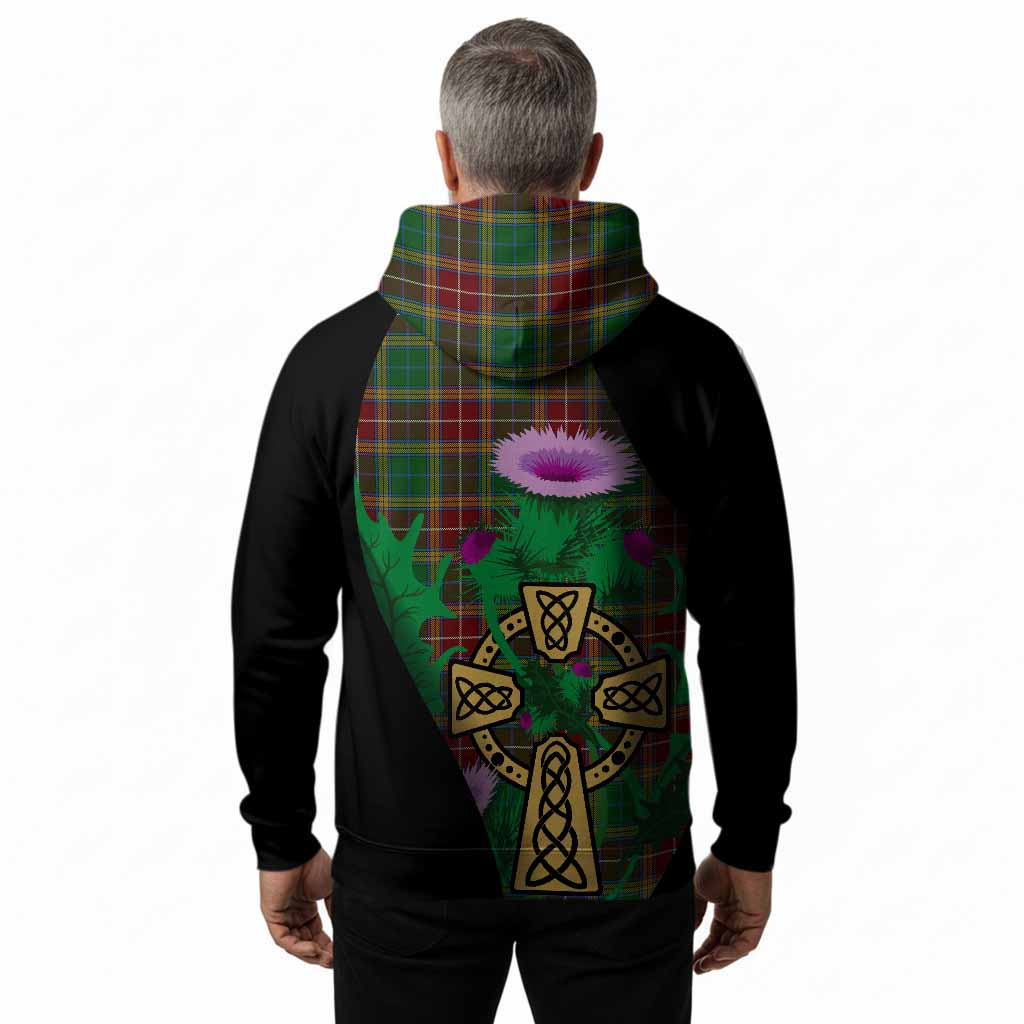 Baxter Tartan Crest Hoodie Celtic Cross Thistle Flowers