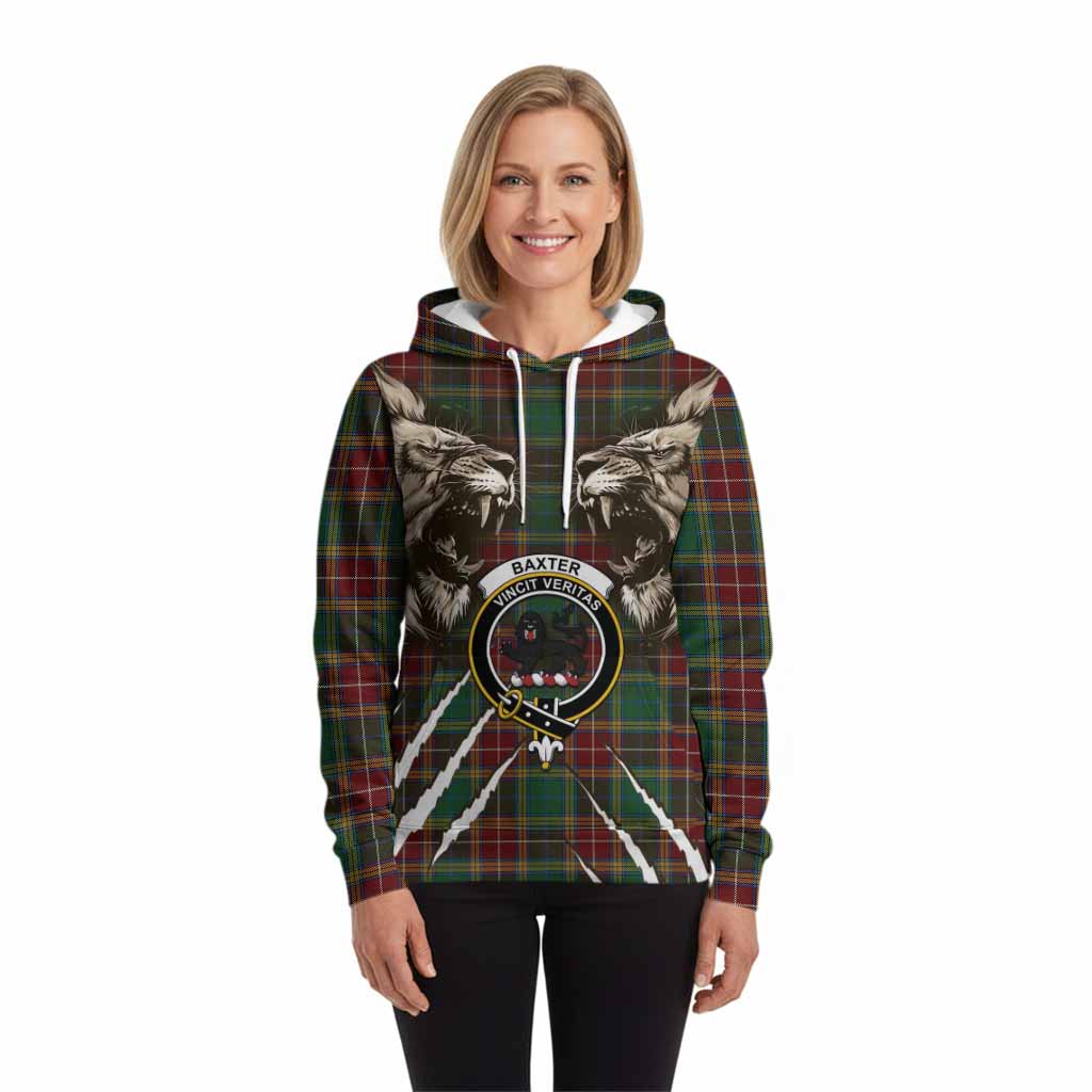 Baxter Tartan Crest Hoodie Ferocious Lion Style