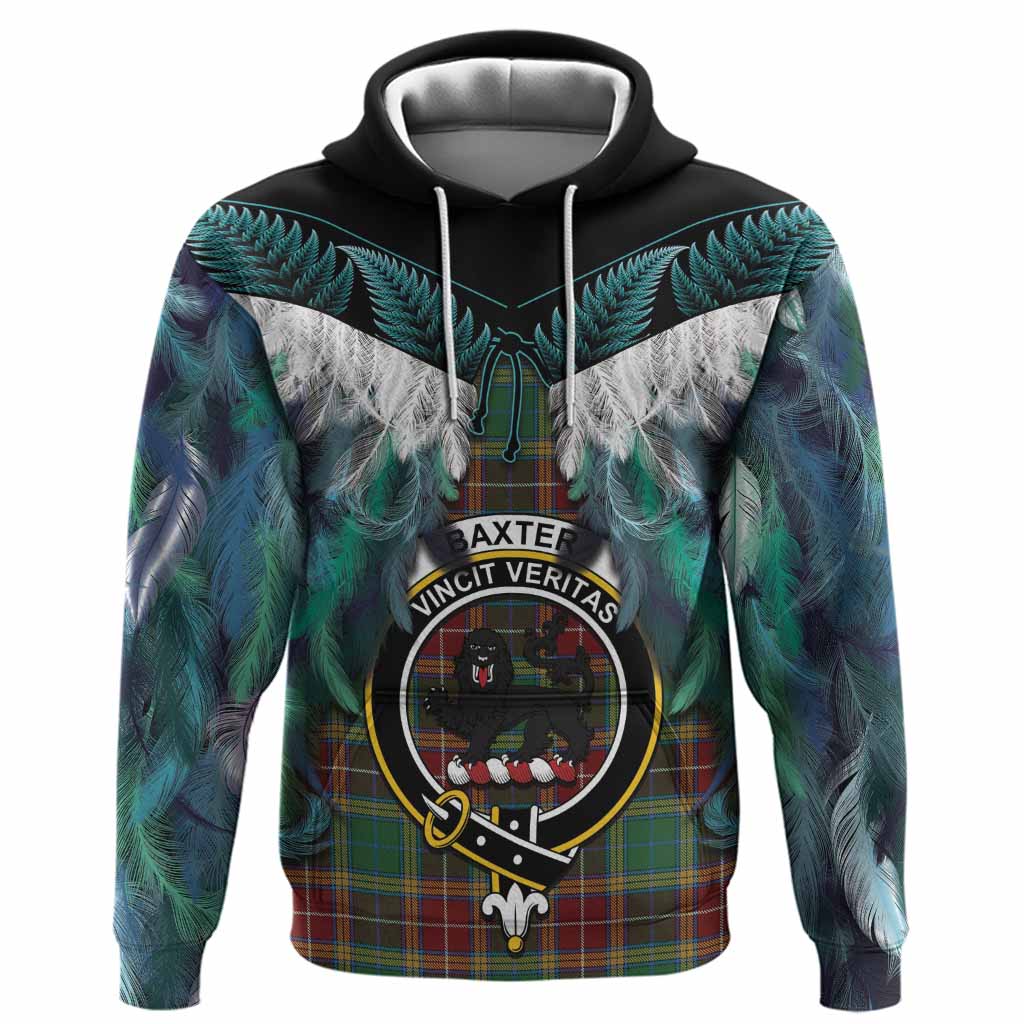 Baxter Tartan Crest Hoodie New Zealand Maori Korowai Cloak