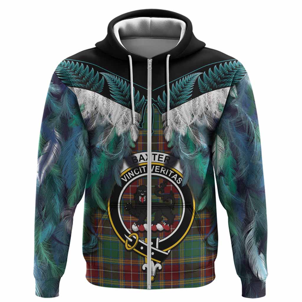 Baxter Tartan Crest Hoodie New Zealand Maori Korowai Cloak