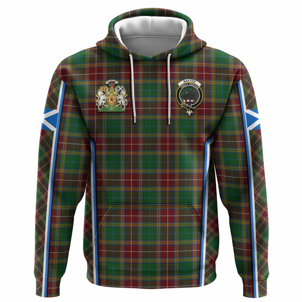 Baxter Tartan Crest Hoodie Scotland Coat of Arm Flag Style - Tartan Vibes Clothing