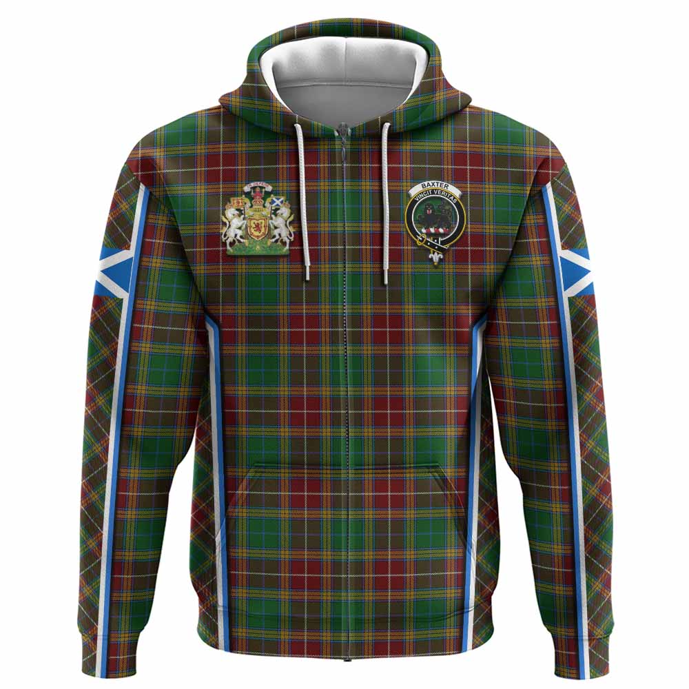 Baxter Tartan Crest Hoodie Scotland Coat of Arm Flag Style - Tartan Vibes Clothing