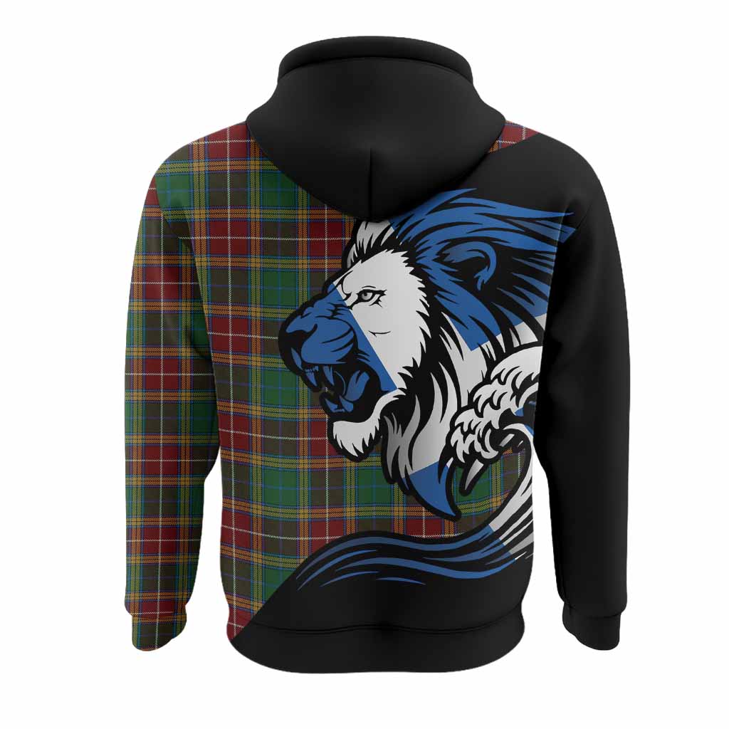 Baxter Tartan Crest Hoodie Scottish Golden Lions Wave Flow