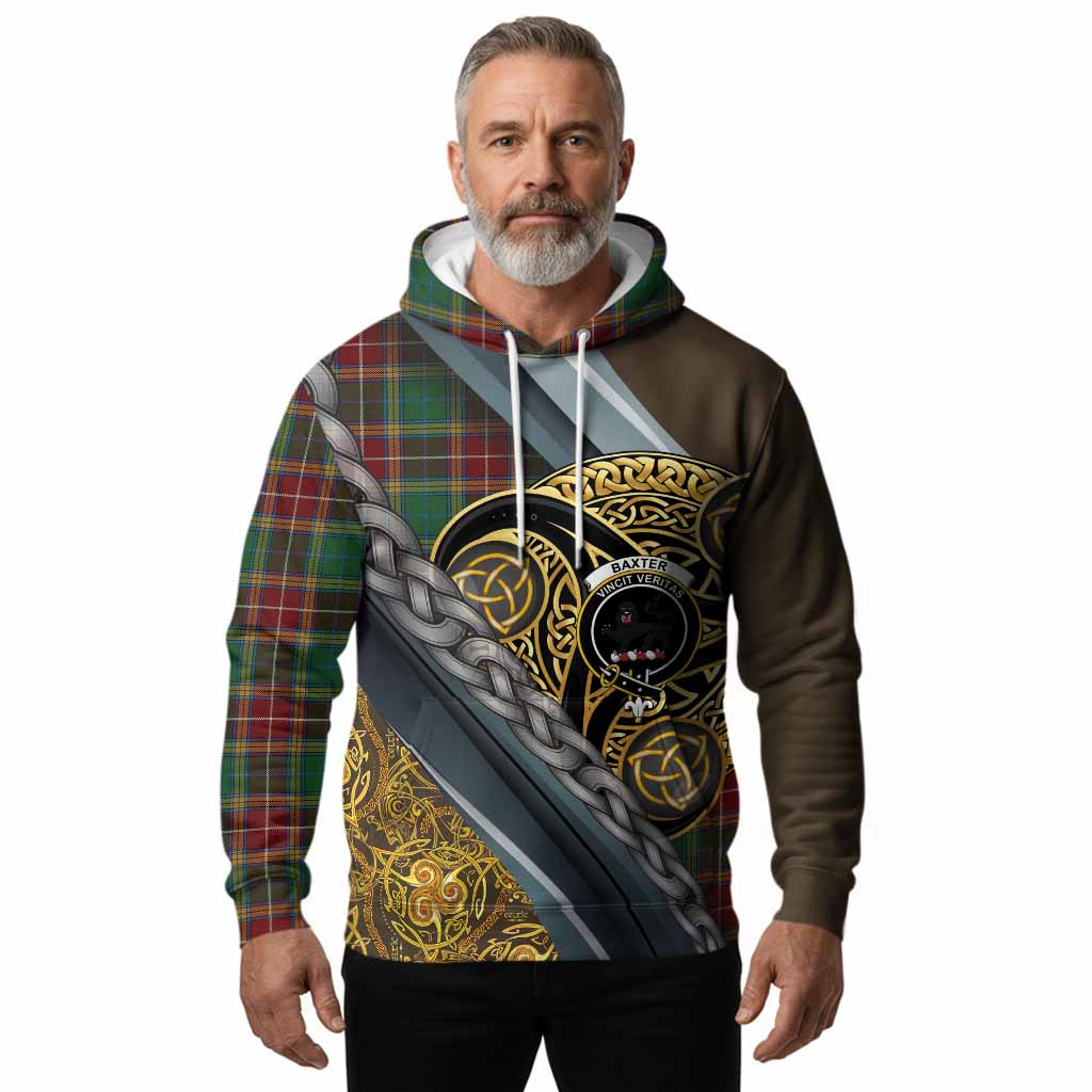 Baxter Tartan Crest Hoodie Scottish Triskele Celtic