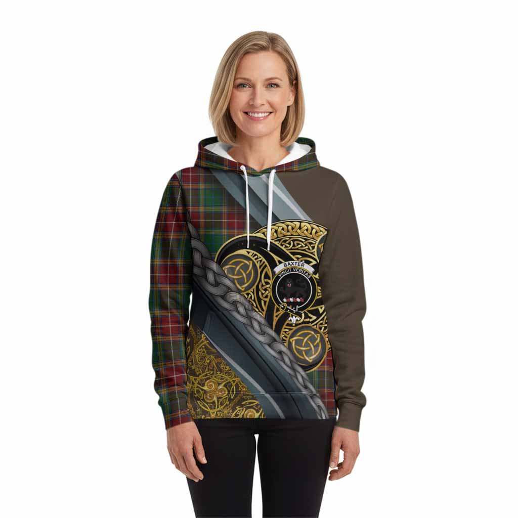 Baxter Tartan Crest Hoodie Scottish Triskele Celtic
