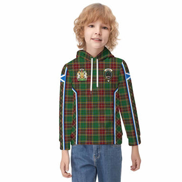Baxter Tartan Crest Kid Hoodie Scotland Coat of Arm Flag Style - Tartan Vibes Clothing