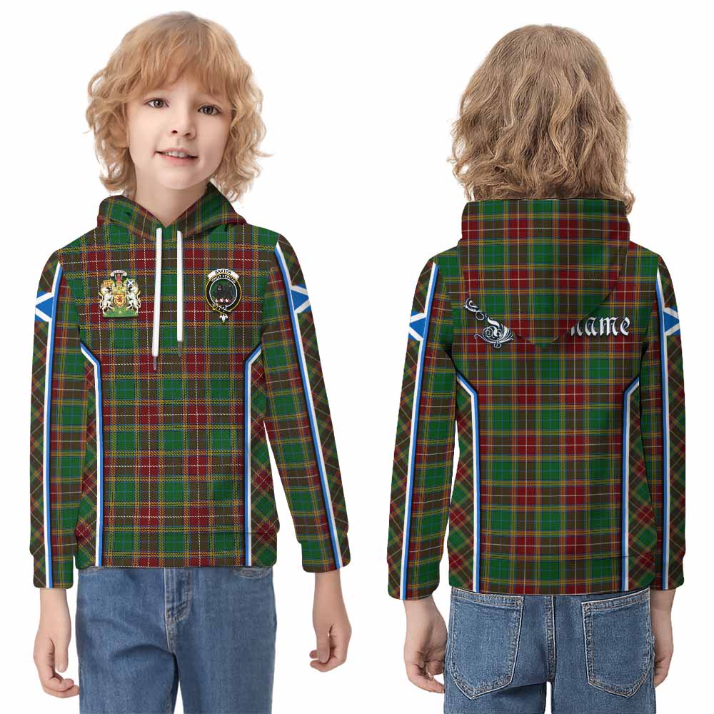 Baxter Tartan Crest Kid Hoodie Scotland Coat of Arm Flag Style - Tartan Vibes Clothing