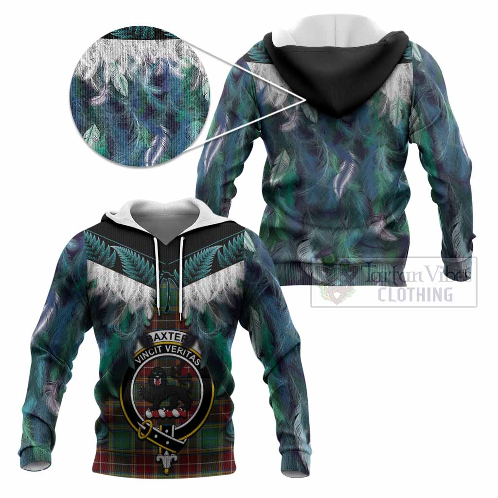 Baxter Tartan Crest Knitted Hoodie New Zealand Maori Korowai Cloak