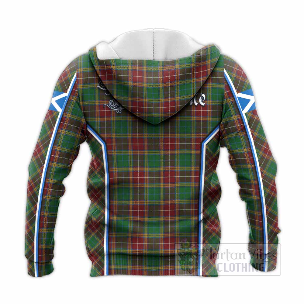Baxter Tartan Crest Knitted Hoodie Scotland Coat of Arm Flag Style - Tartan Vibes Clothing