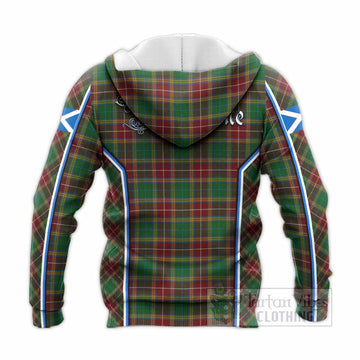 Baxter Tartan Crest Knitted Hoodie Scotland Coat of Arm Flag Style