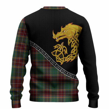 Baxter Tartan Crest Knitted Sweater Legendary Dragon Knot Half Style