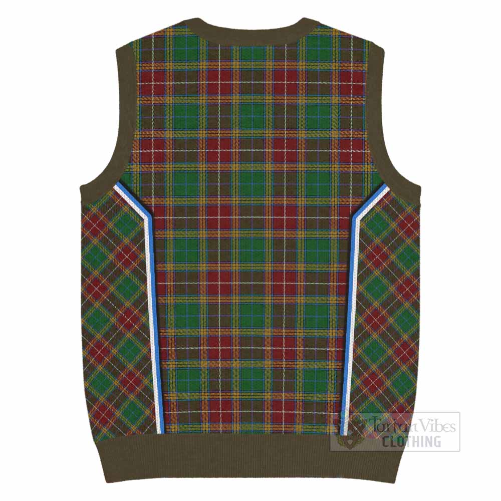 Baxter Tartan Crest Knitted V-Neck Vest Scotland Coat of Arm Flag Style - Tartan Vibes Clothing
