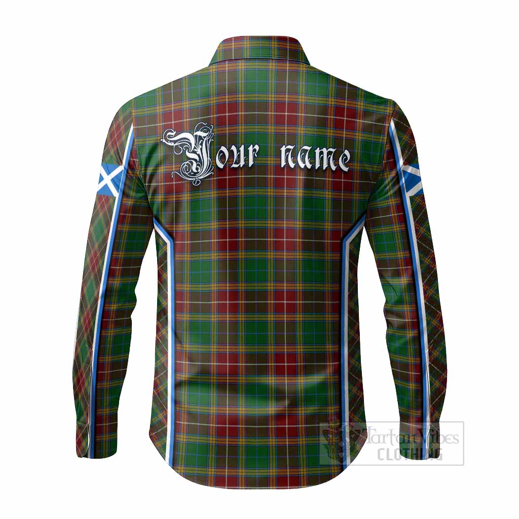 Baxter Tartan Crest Long Sleeve Button Shirts Scotland Coat of Arm Flag Style - Tartan Vibes Clothing