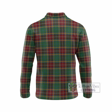Baxter Tartan Crest Long Sleeve Polo Shirt Ferocious Lion Style