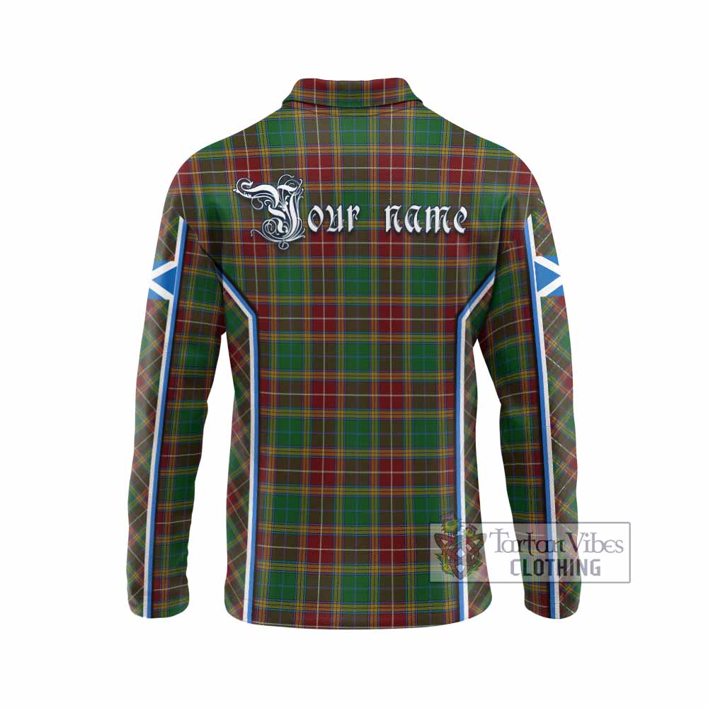 Baxter Tartan Crest Long Sleeve Polo Shirt Scotland Coat of Arm Flag Style - Tartan Vibes Clothing