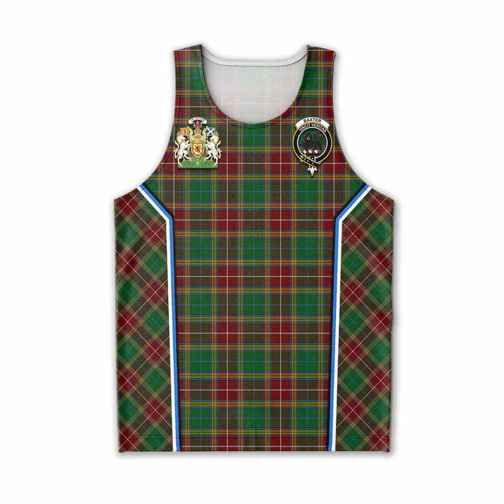Baxter Tartan Crest Men Tank Top Scotland Coat of Arm Flag Style - Tartan Vibes Clothing
